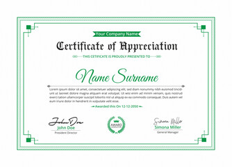Certificate of Appreciation Template Design
