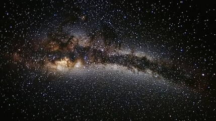 Fototapeta premium Night Sky Showing Milky Way Galaxy And Stars