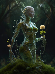 Fototapeta premium surreal, nature, woman