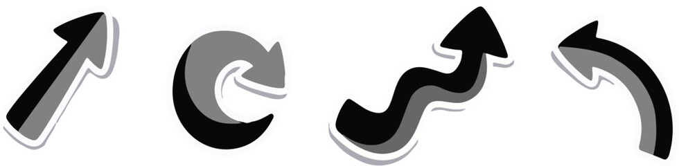 arrow icon isolated on white background