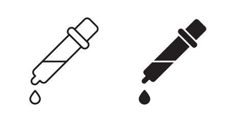 Dropper pipette icons vector pack for web designs