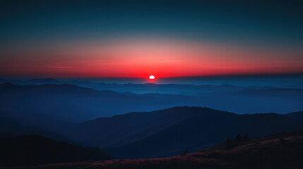 Obraz premium sunset in the mountains