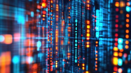 Abstract Digital Data Stream Visualization