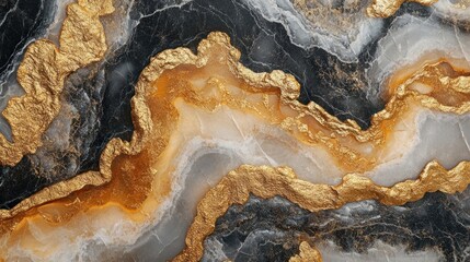 Obraz premium Abstract Marble with Golden Veins
