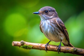 Fototapeta premium Dark-sided Flycatcher Bird West Bengal India Wildlife Photography