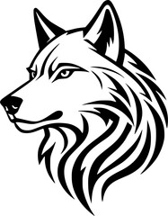 wolf head vector