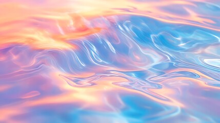 Obraz premium This captivating image showcases a mesmerizing display of liquid waves and swirling reflections creating a visually striking and surreal aquatic dance of light color and movement The shimmering