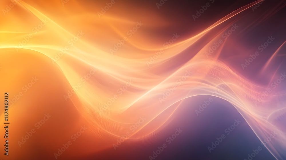 Poster captivating abstract design featuring a swirling and flowing composition of vibrant iridescent color