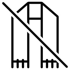 목도리 세탁 금지 아이콘