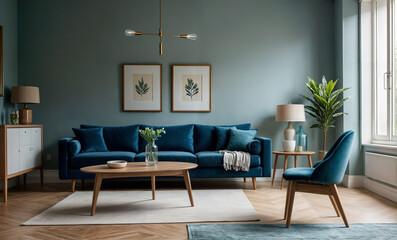 A living room with a couch