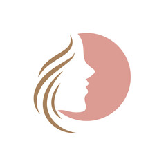  beauty women face logo icon