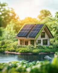 Obraz premium energy efficient homes and sustainable living in daily life