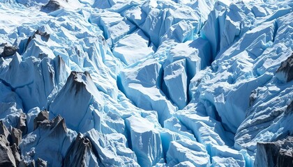 Glacial Ice Formation Shows Stunning Blue Hues