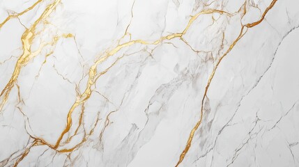 Fototapeta premium White Marble Texture With Golden Veins