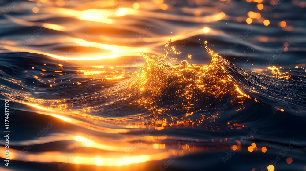 Poster mesmerizing liquid textures illuminated by radiant light their glossy waves blending with natural an