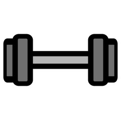 Fitness weight instrument to gain strength and muscles - Flat icon symbol