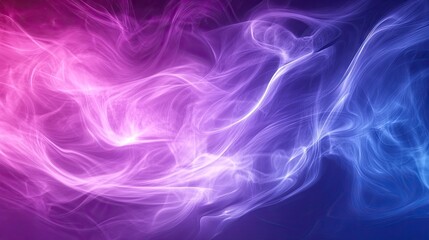 Obraz premium A futuristic abstract background of flowing lines in purple and blue, resembling a fluid, dynamic motion with soft gradients and minimal highlights.