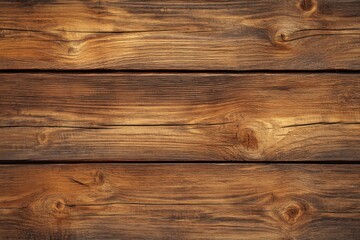 Fototapeta premium Top View of Old Dark Walnut Wooden Plank Table Surface Texture - Rustic Brown Textured Wood Background