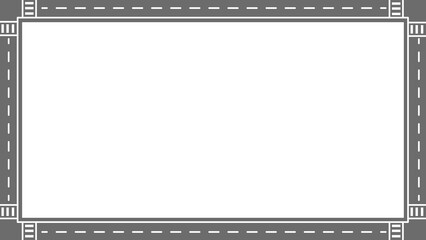 Obraz premium 道路のフレーム素材