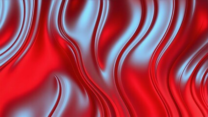 An elegant abstract wallpaper featuring a luxurious red silk-like wavy flow. The smooth, flowing texture evokes a sense of sophistication and richness, making it ideal for artistic designs
