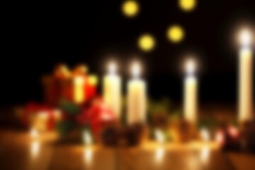 Abstract Blurred Christmas Scene For The Background