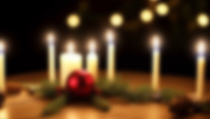 Abstract Blurred Christmas Scene For The Background
