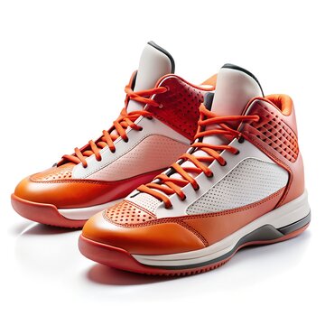 Men's basketball shoes on white background