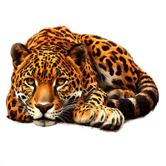 Obraz premium Majestic Jaguar in a Relaxed Pose