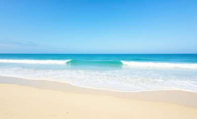 Serene tropical beach with clear blue waters