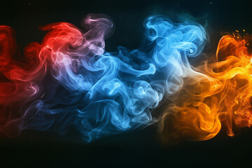 Obraz premium Colorful Smoke Swirls in Vibrant Flowing Patterns