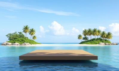 Tranquil tropical island scenery