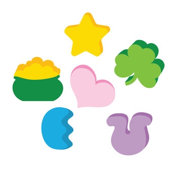 Naklejki Illustration lucky charm vector, st patrick lucky charm clip art
