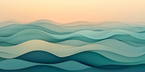 A pastel gradient of soft waves flows gracefully across a white background, creating a soothing and abstract design ideal for creative projects or presentations.