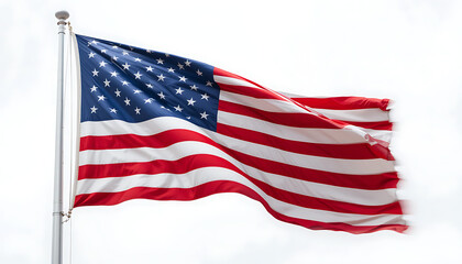 Obraz premium American flag waving proudly in the sky