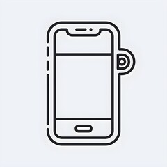 Minimalistic Smartphone Outline Design