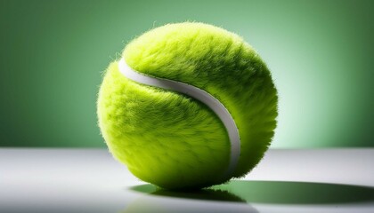 tennis ball on green background