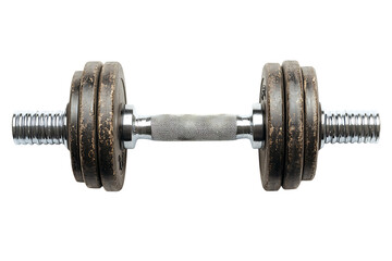 Naklejka premium steel dumbbell isolated on transparent background
