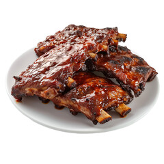 barbecue ribs isolated