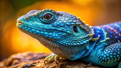 Fototapeta premium Blue Spiny Lizard - Phrynosomatid Lizard Close-Up Studio Shot
