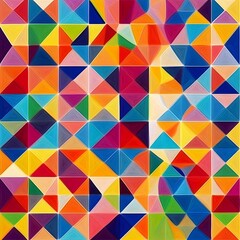 Colorful geometric background with mosaic design