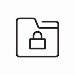 Locked secure folder protection icon vector sign