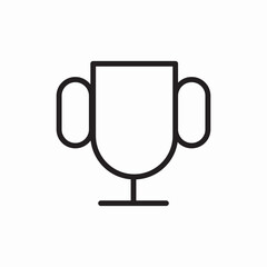 Trophy winner achievement award icon vector sign