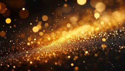 Fototapeta premium Golden Glitter Sparkles Abstract Background