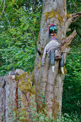 Walpurgis im Harz Hexe auf fliegenden Besen