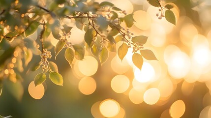 Obraz premium Vibrant glowing bokeh circles harmoniously blending ethereal radiance with soft shimmering shadows creating a captivating dreamlike atmosphere