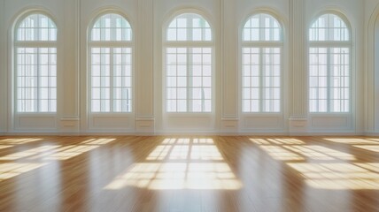 Sun's rays cast dramatic shadows on a pristine white surface, creating a striking play of light and form.