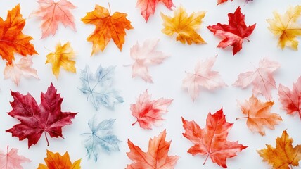 Fototapeta premium Vibrant Abstract Art Autumn Background in Watercolor Style, Perfect for Creative Projects and Seasonal Designs