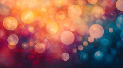 Mesmerizing Bokeh Circles in Tonal Harmony Ethereal Shadows Blend with Vibrant Radiant Shimmer Creating a Visually Captivating and Dreamlike Atmosphere