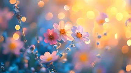 Vibrant shimmering bokeh circles seamlessly blending tonal radiance and ethereal harmony with soft dreamlike contours creating a captivating abstract and nature inspired background