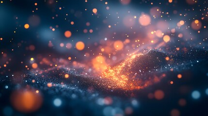 Ethereal and dreamlike this image showcases a harmonious blend of glowing bokeh radiant shimmer and vibrant tonal forms creating a captivating and mesmerizing atmosphere  The soft